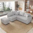 L-Shaped Sectional Pull Out Sofa Bed Sleeper Sofa With Two USB Ports, Two Power Sockets And A Movable Storage Ottoman by Unique Piece Furniture