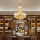 24-Inch Gold Crystal Chandelier, 12-Light French Empire Style Ceiling Light by HouseOfZazla