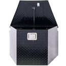 29inch Aluminum tool box,heavy duty truck bed tool box,outdoor trailer pickup storage tool box,RV storage organizer,underbody box w/lock keys,black 29x16.5x18.5inch