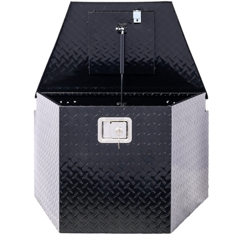 29inch Aluminum tool box,heavy duty truck bed tool box,outdoor trailer pickup storage tool box,RV storage organizer,underbody box w/lock keys,black 29x16.5x18.5inch