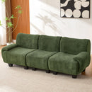3 Seater Sofa Couch With Curved Armrests