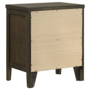 Clement - 2 Drawer Nightstand Bedside Table - Espresso by HouseOfZazla