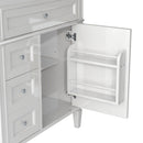Bathroom Vanity With Medicine Cabinet, Royal Mirror Cabinet, Modern Bathroom Storage Cabinet With 2 Soft Closing Doors And 4 Drawers by HouseOfZazla