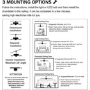 52'' Classical Crystal Ceiling Fan Lamp  3 Speed Hand Pull Chain (High, Mid, Low), 5 Reversible Blades for Living Room, Dining Room, Bedroom, Family Room, Chrome  ,3PCS*E12  (NO Include Bulb )