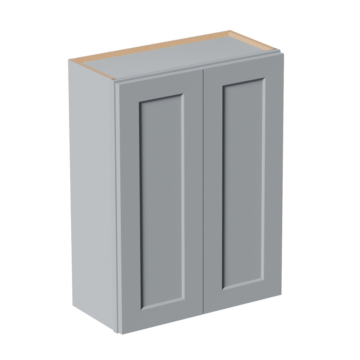 Gray Shaker Solid Wood Wall Cabinet with Soft-Close Doors, photo 2 of 7