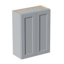 Gray Shaker Solid Wood Wall Cabinet with Soft-Close Doors by HouseOfZazla