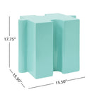 3-Piece Artistic Puzzle Table Set, Modular MGO Side Tables with Interlocking Design by HouseOfZazla