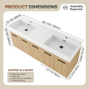 60" Floating Double Sink Bathroom Vanity with Extra-Large Storage by HouseOfZazla