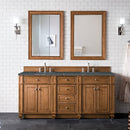 James Martin Bristol 72" Double Bathroom Vanity, Saddle Brown
