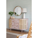 TV Console With Cane Doors - Multicolor by Unique Piece Furniture