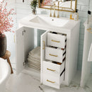 Bathroom Vanity With Sink, Storage Cabinet, Freestanding Set With 3 Drawers & Soft Closing Doors by Unique Piece Furniture