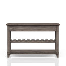 Console Table With Wine Bottle Storage Storage Drawers - Gray by HouseOfZazla