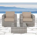 Wicker Seating Group Set With Table And Cushions by Unique Piece Furniture