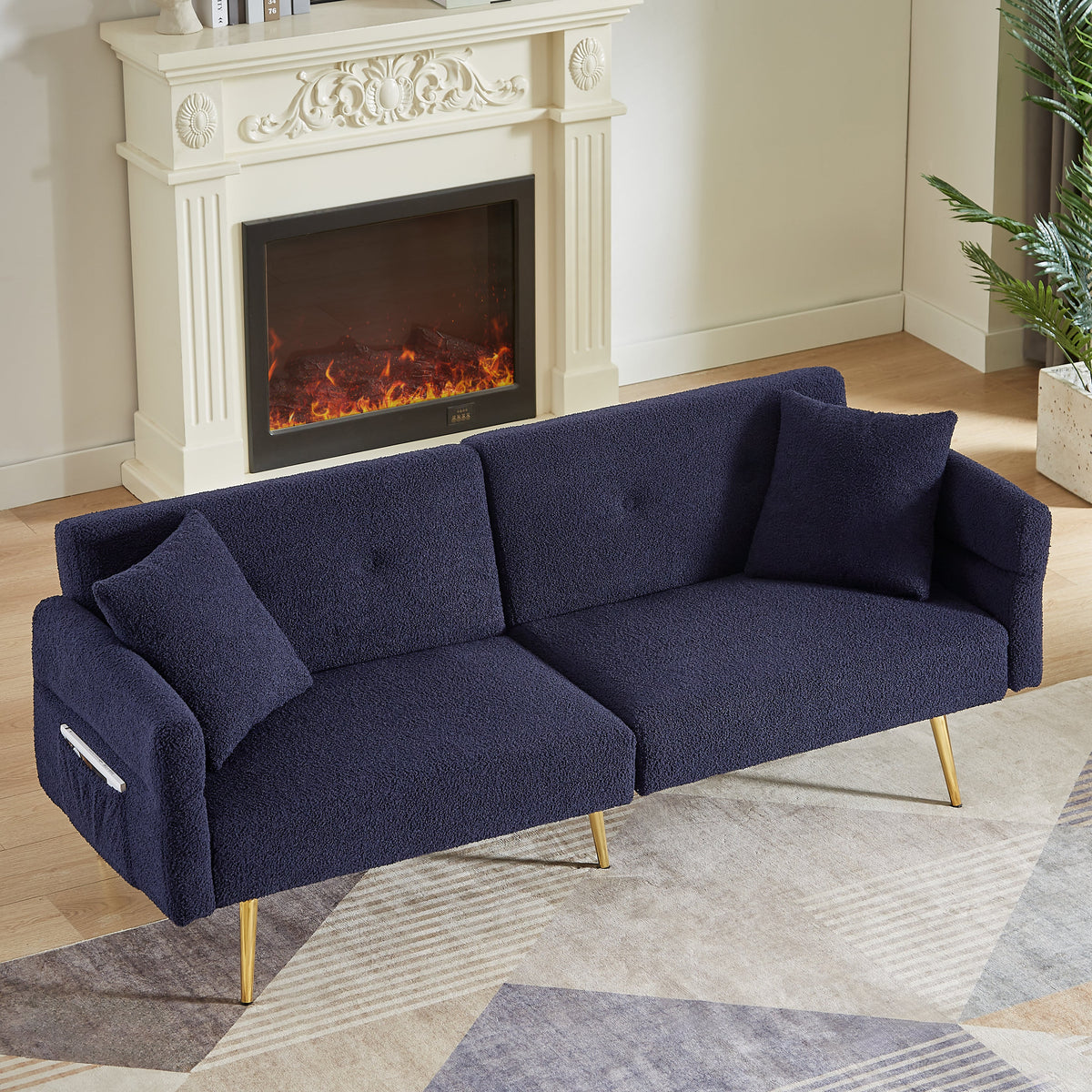 Modern Teddy Upholstered Accent Loveseat Sofa, photo 2 of 10