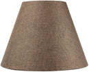 16"W x 12"H Hard Back Empire Lampshade - Chocolate Burlap