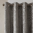 Knitted Jacquard Damask Total Blackout Grommet Curtain Panel by HouseOfZazla