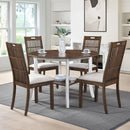 WOODHOMER Round Dining Furniture Set 1Table with 4 chairs