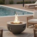 Outdoor Round Propane Fire Pit Table 28-inch, 40,000 BTU by HouseOfZazla
