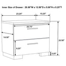 August - 6 Piece Queen Panel Bedroom Set With LED Lighting - White by HouseOfZazla