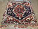4' X 4' 4" Antique Handmade Turkish Oriental Bergema Wool Veg Dyes Tribal Collectible Rug