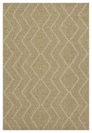 Earth GC_NTL1011 Jute/White 5 ft. 3 in. x 7 ft. 3 in. Indoor/Outdoor Area Rug