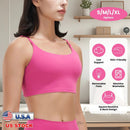 Women Sport Bras with Removable Pads, Low-Impact Square Neck by LJGDeals