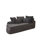 Semi Circular 2 In 1 Sofa Bed With Neck Pillow And Throw Pillows by HouseOfZazla