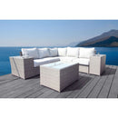 Outdoor Wicker Sectional With Weather Resistant Cushions And Table by Unique Piece Furniture
