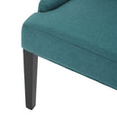 Dining Chair Set of 2 With Upholstered Diamond Tufting And Espresso Birch Legs - Teal by HouseOfZazla
