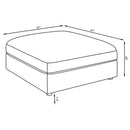 Serene Square Upholstered Ottoman Charcoal