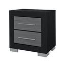 Elsa - 2 Toned Nightstand With Bar Handle And Spacious Drawers by HouseOfZazla