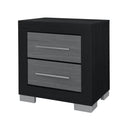 Elsa - 2 Toned Nightstand With Bar Handle And Spacious Drawers by HouseOfZazla