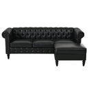 U-style 85" Modern 4-Seater L-Shaped Sectional Sofa with Storage Ottoman