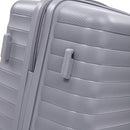 4-Piece PP Spinner Wheel Luggage Set with Cosmetic Case, Light Gray