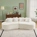 Modern Curved Sofa With Pillows by Unique Piece Furniture