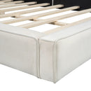 Upholstered Platform Bed, Grounded Bed With Solid Frame by HouseOfZazla