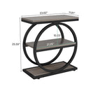 Industrial Narrow End Table With 3 Shelves by HouseOfZazla