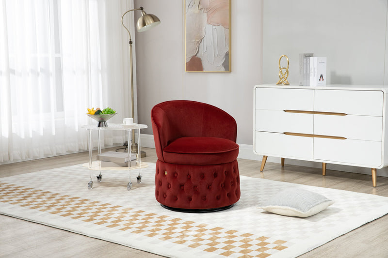 360 Degree Swivel Cuddle Barrel Accent Sofa Chairs, Round Armchairs with Wide Upholstered, Fluffy Velvet Fabric Chair for Living Room, Bedroom, Office, Waiting Rooms