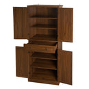 4 Door Storage Cabinet With 1 Drawer, With 4 Adjustable Inner Shelves by HouseOfZazla