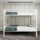 Metal Bunk Bed For Kids, Convertible Bedframe With Ladders & Guardrail by HouseOfZazla