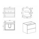 Alice - Bathroom Vanity With Sink, Large Storage Wall Mounted Floating Bathroom Vanity For Modern Bathroom, One-Piece Sink Basin Without Drain And Faucet by HouseOfZazla
