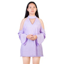 Off-the-Shoulder Blouse with V-Neck and Long Sleeves by LJGDeals