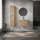 24" Wall-Mounted Bathroom Vanity With Sink and Side Cabinet