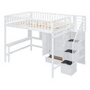 Loft Bed With Bookshelf, Drawers, Desk, And Wardrobe by HouseOfZazla