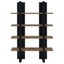 Mystrene - 4 Shelf Bookcase With Open Shelving Design - Black