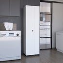 Attica Broom Cabinet Double-Door Design with Inner Shelves and Side Hangers by HouseOfZazla