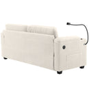 Sleeper Sofa Loveseat Sofa With Full Size Mattress, 2 USB Ports, 2 Cup Holders, 2 Side Pockets And Phone Holder by HouseOfZazla