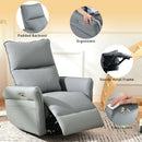 270° Power Swivel Rocker Glider Recliner Chair With USB Ports by Unique Piece Furniture