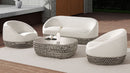 Willow - Oval Woven Patio Coffee Table, Wicker Frame by HouseOfZazla