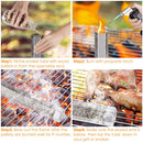 Pellet Smoker Tube 12" Stainless Steel BBQ Grill Smoker Tube Pipe For Wood Chips Cold Hot Smoking